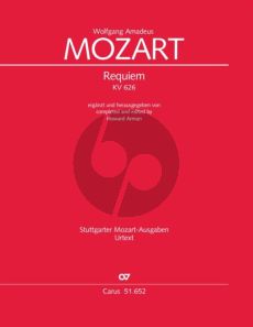 Mozart Requiem KV 626 Soli-Choir and Orchestra (Full Score) (Completed and edited by Howard Arman)