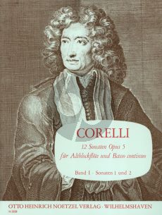 Corelli 12 Sonaten Op.5 Vol.1 (No.1-2 F-dur/C-dur) fir Altblockflote und Bc (Herausgegeben von Martin Nitz)