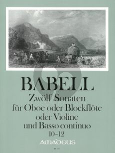 Babell 12 Sonaten Vol. 4 No. 10 - 12 Oboe (Blockflöte? Violine) und Bc (Matthias Maute)