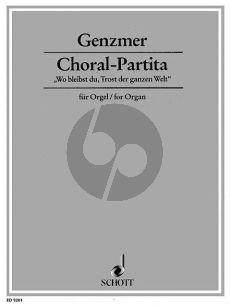 Genzmer Choralpartita "Wo bleibst du,Trost der ganzen Welt" GeWV 410 Orgel