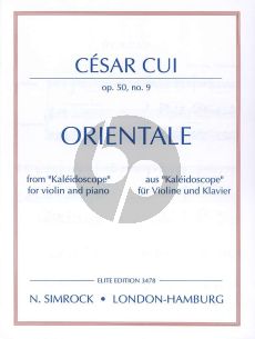 Cui Orientale Op.50 No.9 Violin-Piano (from Kaleidoscope)