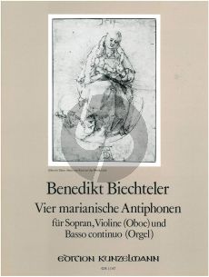 Biechteler 4 Marianische Antiphonen Sopran-Vi. [Oboe]-BC (Part./Stimmen)