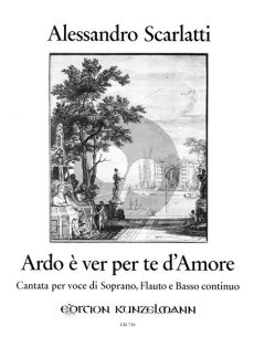 Scarlatti Ardo e ver per d'amore Sopran-Flöte-Bc