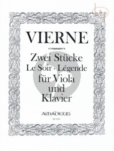 2 Stucke Op.5 Le Soir and Legende fur Viola und Klavier