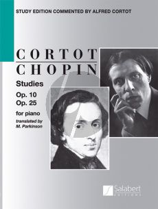 Chopin Etudes Op. 10 & Op. 25 Piano (Study Edition commented by Alfred Cortot) (english)