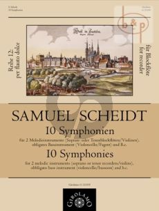 10 Symphonies (2 Descant[Tenor Rec.][Vi.]- Basso obl.[Vc./Bsn]-Bc)