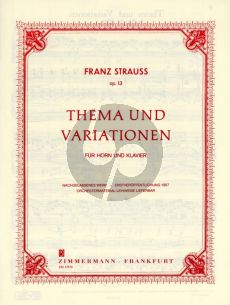 Strauss Thema und Variationen Op.13 fur Horn und Klavier