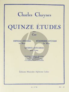 Chaynes 15 Etudes pour Cor