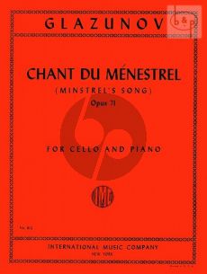 Chant du Menestrel Op. 71 Cello and piano