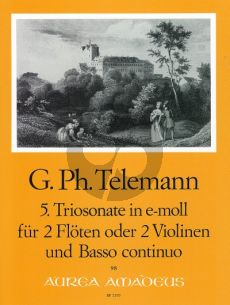 Telemann Trio Sonata e-minor TWV 42:e1 2 Flutes[2 Vi.]-Bc