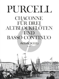 Purcell Chaconne fur 3 Altblockflöten und Bc Partitur und Stimmen (Continuo Aussetzung Willy Hess)