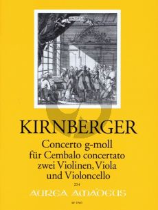 Kirnberger Concerto g-minor Cembalo Conc.- 2 Vi.-Va.-Vc. (Score/Parts) (Alexander Bender)