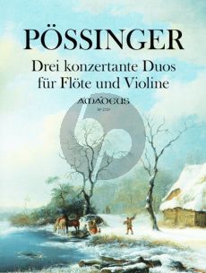 Possinger 3 konzertante Duos Flöte-Violine (Stimmen)