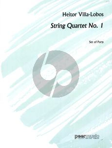 Villa lobos String Quartet No.1 2 Violins, Viola and Violoncello Set of Parts