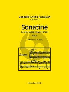 Kozeluch Sonatine à quatre mains [C-Dur] Postolka XI:5 (c.1803) (Christoph Dohr)