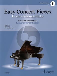 Easy Concert Pieces for Piano Four Hands (Book with Online Audio) (Edited by Mona and Rica Bard)