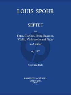 Spohr Septet a-minor Op.147 (Flute-Clar.[A]-Horn[F]- Bassoon-Violin-Violoncello-Piano) (Score/Parts)