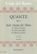 Quantz 6 Duette Op. 5 Vol. 2 No. 4 - 6 2 Flöten (Spielpartitur) (Frank Nagel)