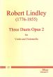 Lindley 3 Duets Op. 2 Violin and Cello