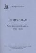 Lindner In Memoriam (5 Pieces Meditatives) Orgue