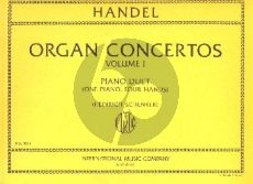 Handel 12 Organ Concertos Vol. 1 No. 1 - 6 for Piano 4 Hands (arranged by Heinrich Schenker)