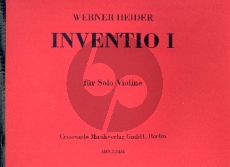 Heider Inventio I Violine solo