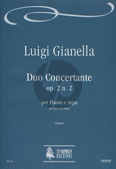 Gianella Duo Concertante Op. 2 No. 2 Flute and Harp (Score/Parts) (Anna Pasetti)