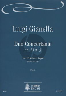 Gianella Duo Concertante Op. 24 No. 3 Flute and Harp (Score/Parts) (Anna Pasetti)