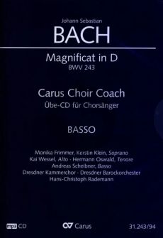 Bach Magnificat in D BWV 243 Basso Chorstimme MP3-CD (Carus Choir Coach)
