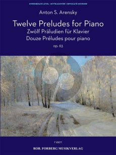 Arensky 12 Preludes Op.63 Piano solo