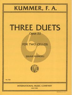 Kummer 3 Duets Op.22 for 2 Violoncellos (Edited by Julius Klengel)