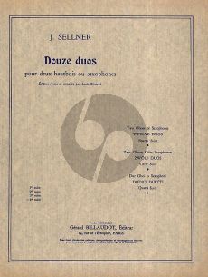 Sellner 12 Duos Vol.4 No.10-12) 2 Oboes or Saxophones (Louis Bleuzet) (Moyen-Superieur)