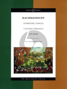 Rachmaninoff Symphonic Dances 0p.45, 5 Etudes Tableaux & Vocalise for Orchestra Full Score (Boosey Masterworks Library)