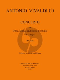 Vivaldi Concerto C-major RV 446 Oboe-Strings-Bc (piano red.) (Caldini)