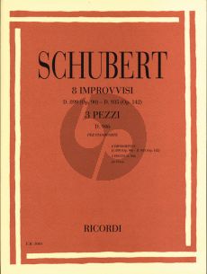 Schubert 8 Impromptus D.899 Op.90 and Impromptus D.935 Op.142 with 3 Pieces D.946 for Piano