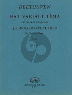 Beethoven 6 Variierte Themen Op.105 Flote und Klavier