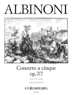 Albinoni Concerto A-dur Op. 7 / 7 Streichorchester (Partitur) (Walter Kolneder)