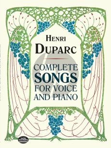 Duparc Complete Songs for Voice and Piano