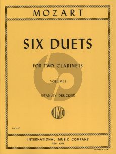 Mozart 6 Duets Vol.1 for 2 Clarinets (Edited by Stanley Drucker)