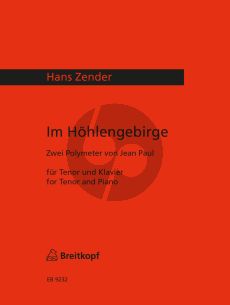 Zender Im Höhlengebirge (2 Polymeter von Jean Pau) Tenor-Klavier