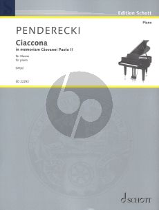 Penderecki Ciaccona - In memoriam Giovanni Paolo II (aus „Polnisches Requiem“ eingerichtet für Klavier solo von Stanisław Deja) (nach der Originalfassung für Streichorchester)