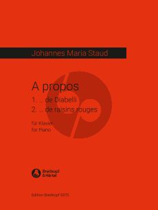 Staud A propos Piano solo (2019)