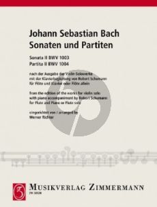 Bach Sonaten-Partiten No.2 BWV 1003 - 1004 Flöte (nach der Ausgabe der Violin-Solowerke mit der Klavierbegl. von Robert Schumann) (Werner Richter)