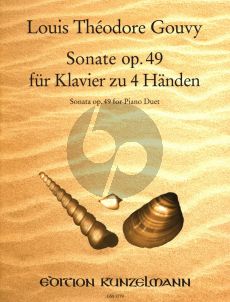 Gouvy Sonate Op.49 fur Klavier zu 4 Hande (Herausgegeben von Andreas Groethuysen)