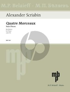 Scriabin 4 Morceaux Op. 56 Klavier