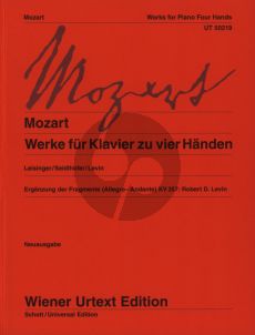 Mozart Werke Klavier 4 handen (Leisinger-Seidlhofer-Levin) (Wiener-Urtext)