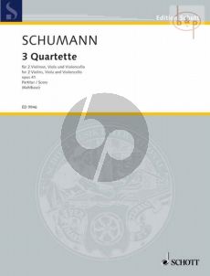 Schumann 3 Quartette Op.41 2 Vi.-Va.-Vc. (Score) (Hans Kohlhase) (Grade 4)