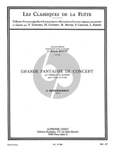 Demersseman Grande Fantaisie de Concert sur Oberon de Weber Op.52 pour Flute et Piano (edited by Marcel Moyse)