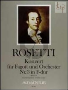 Concerto No.3 F-major RWV C75 (Bassoon-Orch.) (piano red.) (edited by Johannes Moesus)