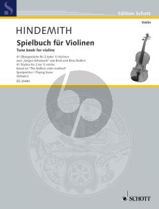 Hindemith Spielbuch fur Violinen (41 Ubunsstucke fur 2 (oder 1) Violinen